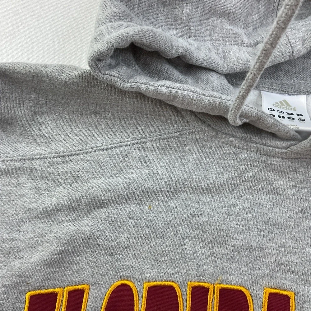 Vintage Adidas Hoodie Men XL Florida State Seminoles Y2K Grey NCAA Center Logo